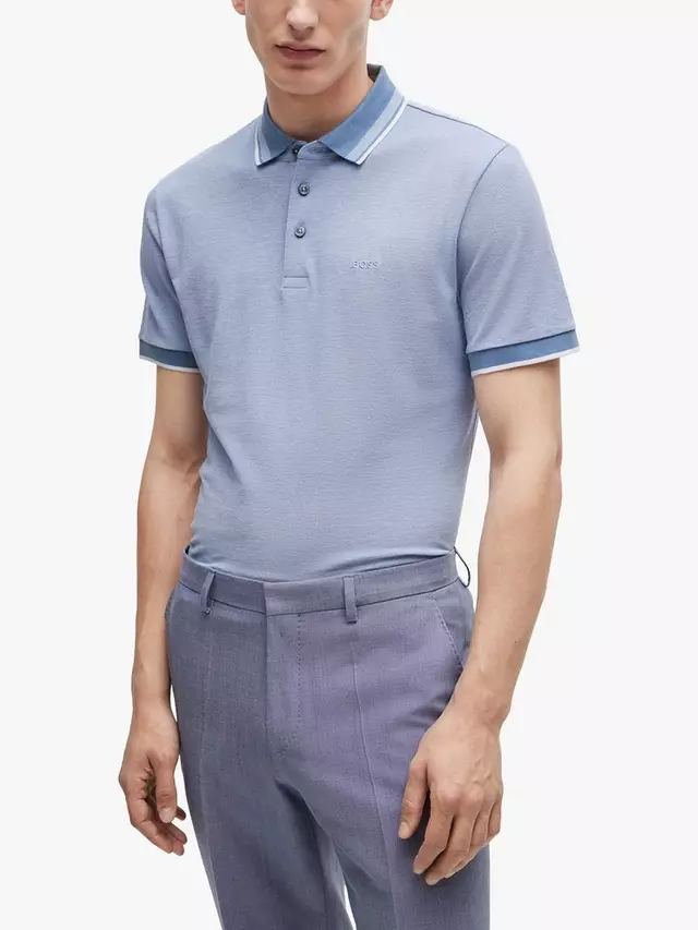 

Поло HUGO BOSS BOSS Short Sleeve, цвет open blue