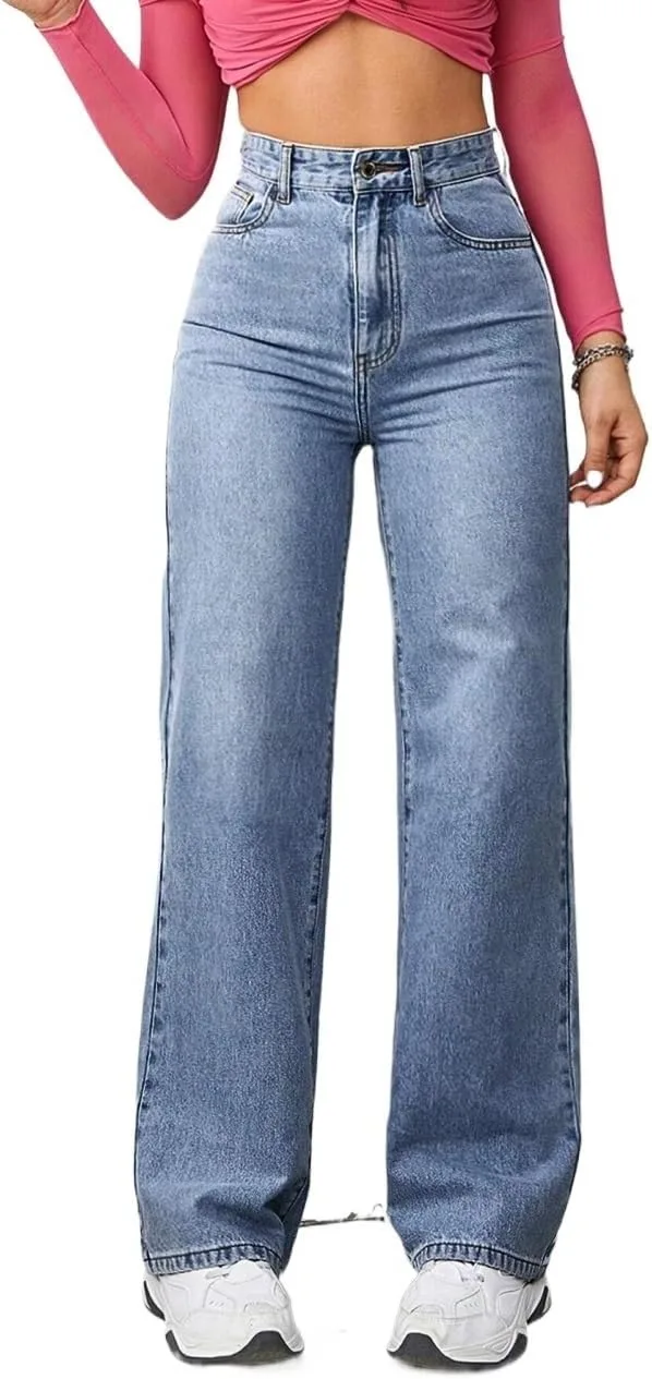 Женские классические джинсы Basic Button Denim Generic, Medium Wash