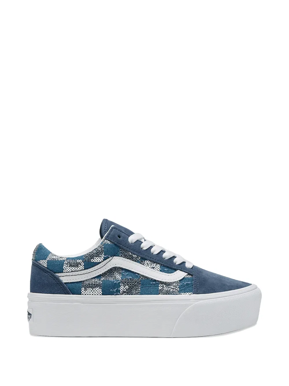 Кроссовки на платформе в стиле олдскул Vans, синий