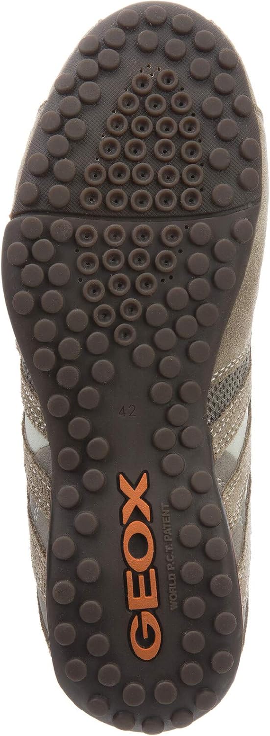 Мужские модные кроссовки Geox Uomo Snake, оранжевый/бежевый — фото 4