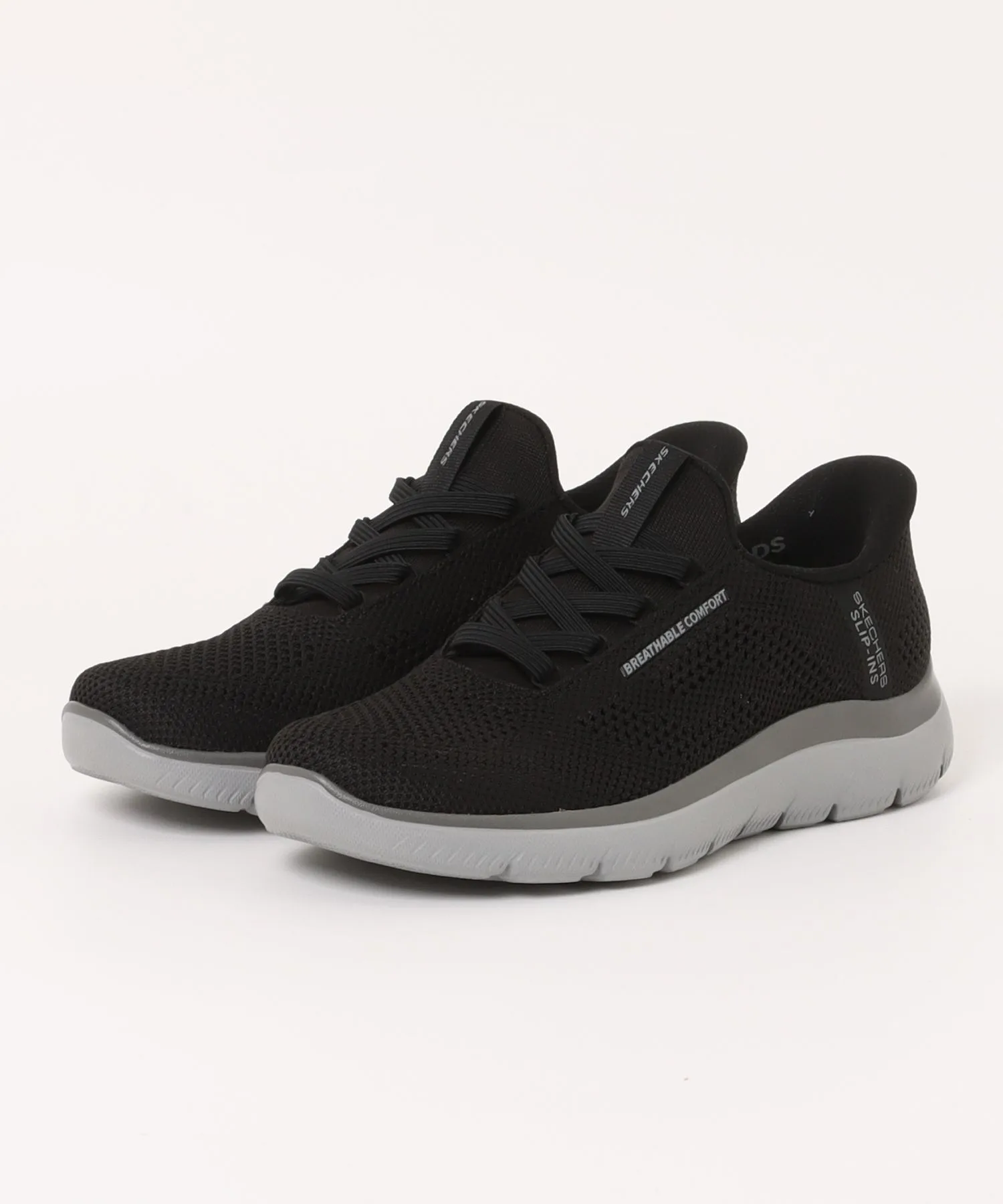 Мужские кроссовки без шнуровки Hands Free Slip-ins SUMMITS SKECHERS черно-серые