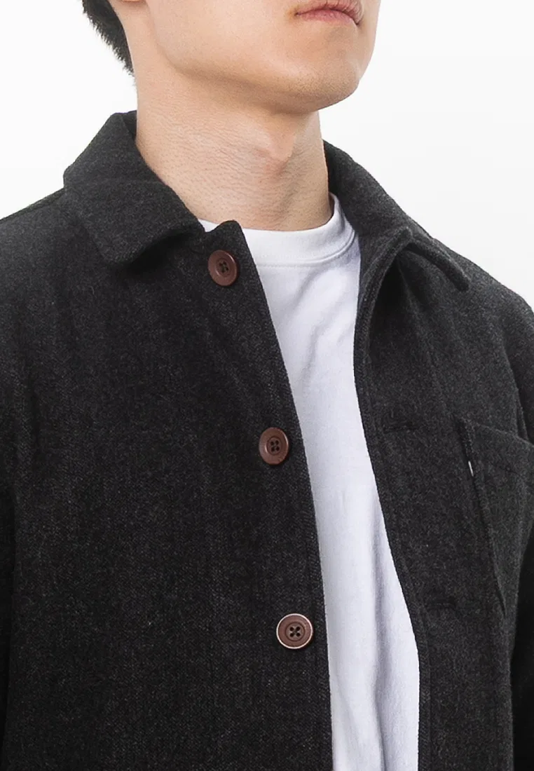 Рубашка, текстурированная, с длинным рукавом, Merchant Superdry, цвет Charcoal — фото 3