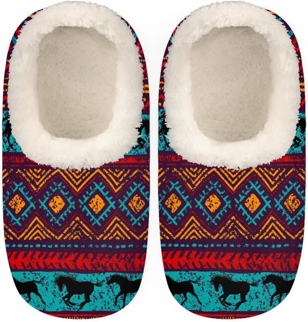 

Тапочки QsirBC Stripe Horse для женщин и мужчин с мягкой подошвой из памяти формы, противоскользящей подошвой, уютные, мягкие и теплые для дома и улицы, Stripe Horse Xxl