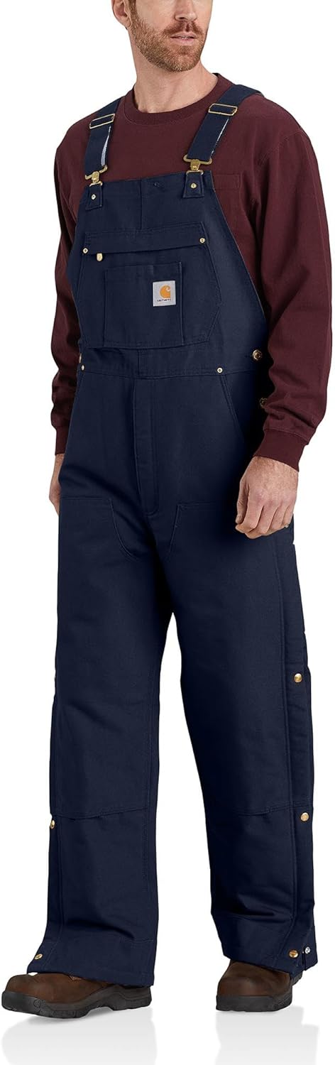 

Carhartt мужские утепленные комбинезон-брюки свободного кроя из плотной ткани duck, Dark Navy