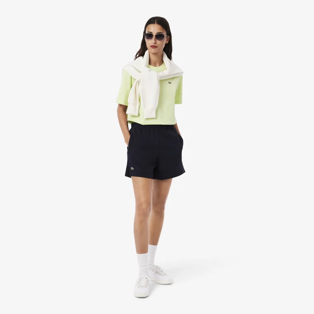 Футболка Lacoste Базовая Свободного кроя, Светло-зелёная — фото 4