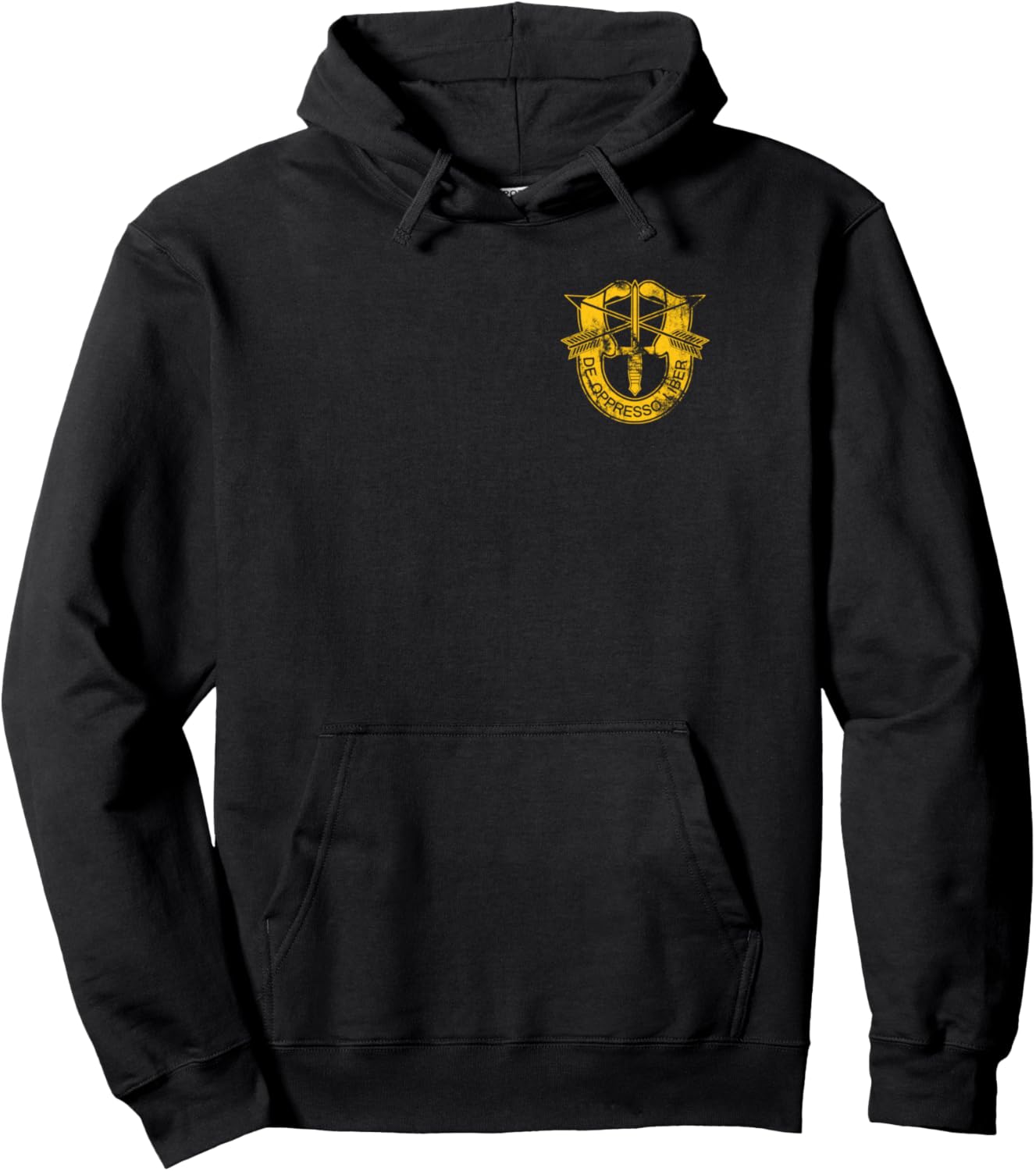 

Спецназ США - Толстовка De Oppresso Liber c с золотистым эффектом потертости, черная Custom Army Designs, Черный, Спецназ США - Толстовка De Oppresso Liber c с золотистым эффектом потертости, черная Custom Army Designs
