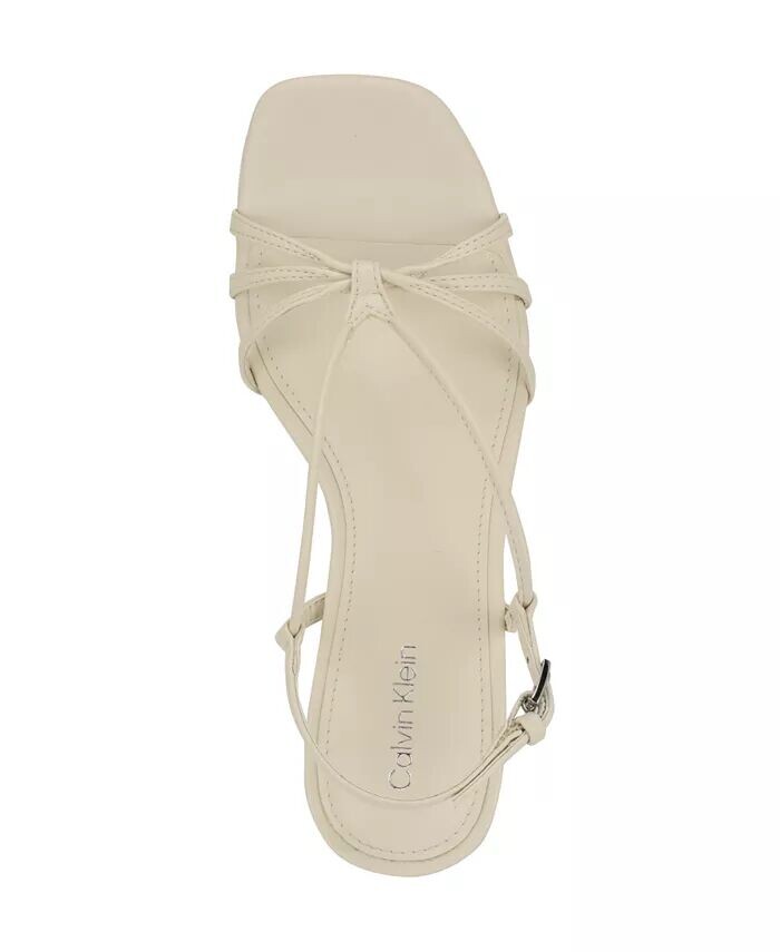 Женские босоножки Poeta Kitten Heel Strappy Dress Sandals Calvin Klein, слоновая кость/кремовый — фото 4
