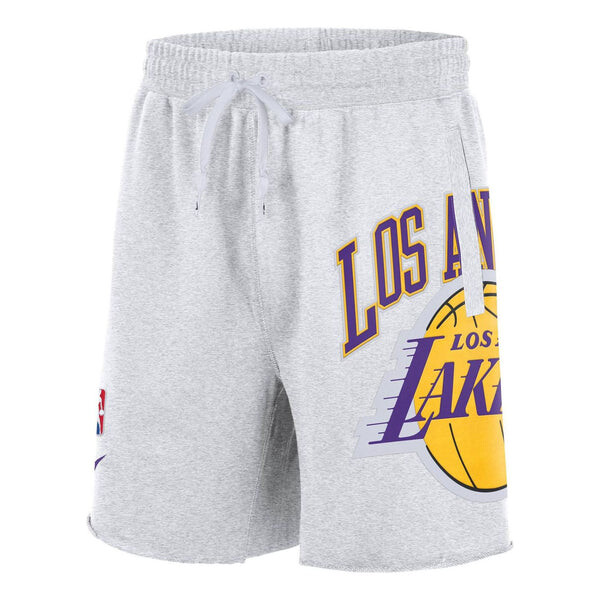

Шорты men's nba los angeles lakers knit alphabet printing straight shorts birch color Nike, мультиколор