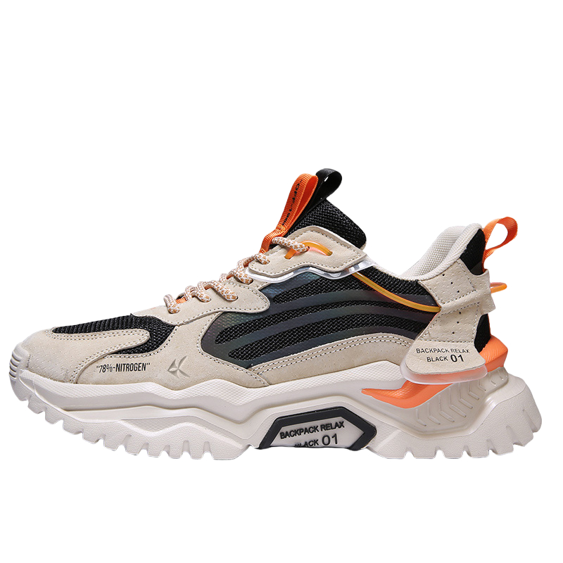 

Низкие массивные кроссовки мужские ZAMST, Black Apricot