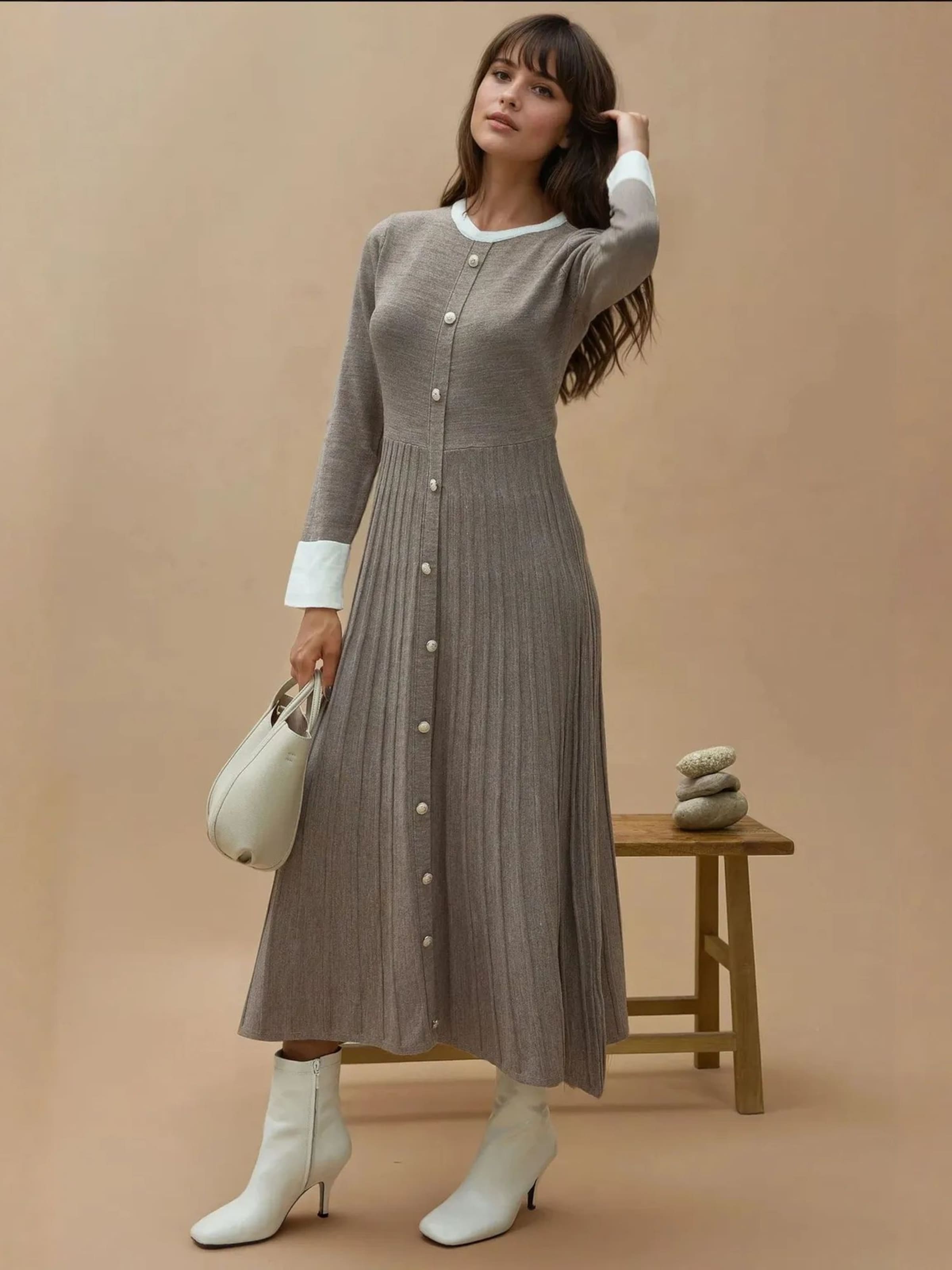 

Hiccup Вязаное платье в крапинку Mottled Brown