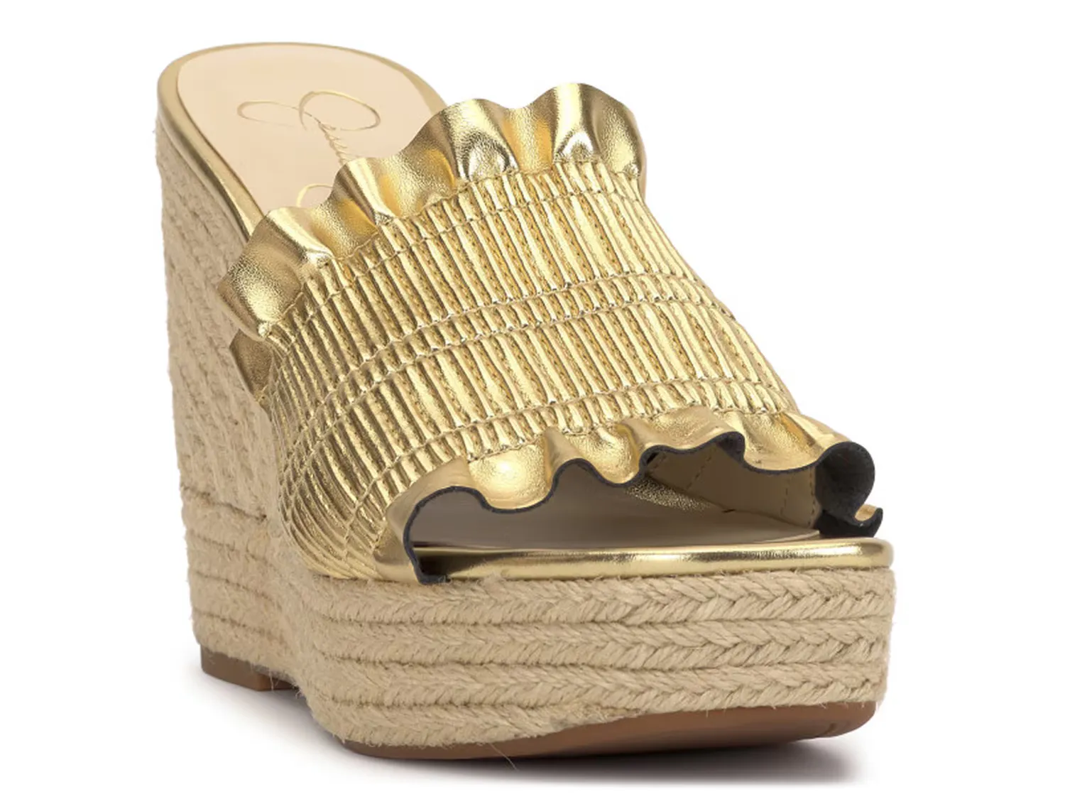

Сандалии Serilda Wedge Sandal Jessica Simpson, золотой/металлик