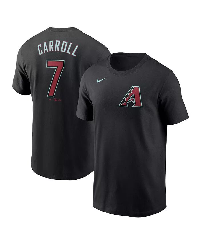 

Мужская футболка Corbin Carroll Black Arizona Diamondbacks 2024 Fuse с именем и номером Nike, черный