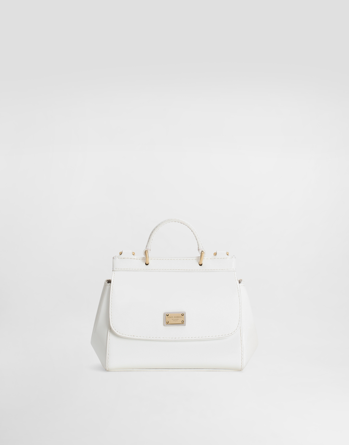 

Мини-сумка Sicily из лакированной кожи Dolce&Gabbana, белый