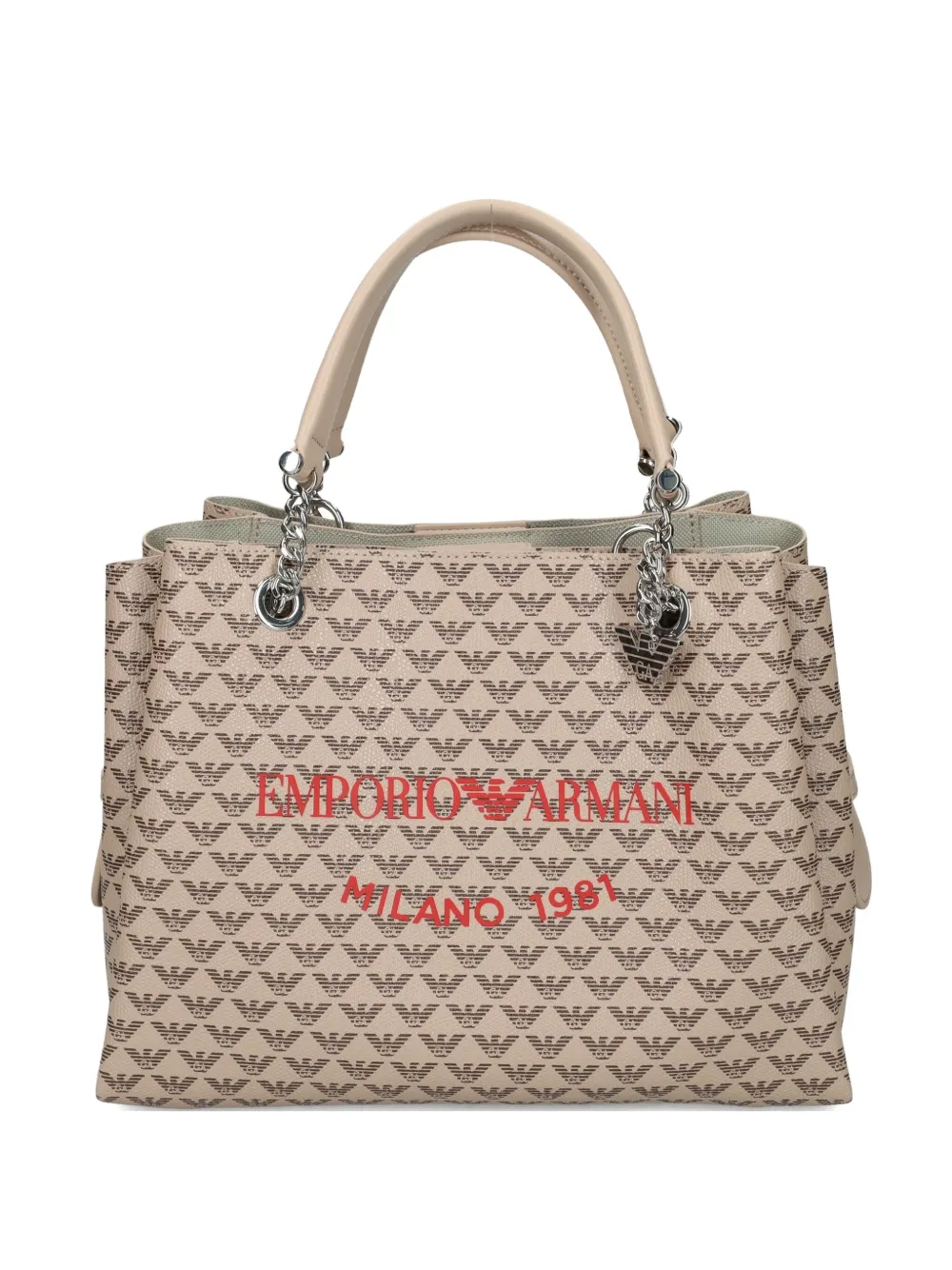

Сумка-тоут с монограммой EMPORIO ARMANI, нейтральный