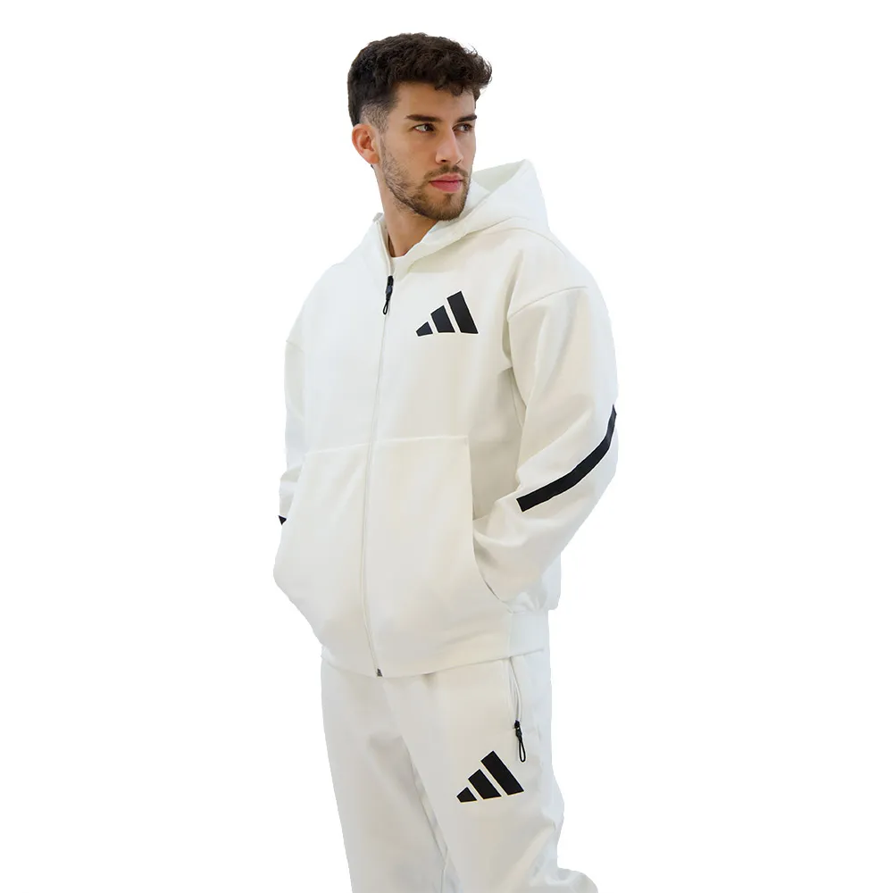 Толстовка adidas New Z.N.E full zip, белый — фото 4