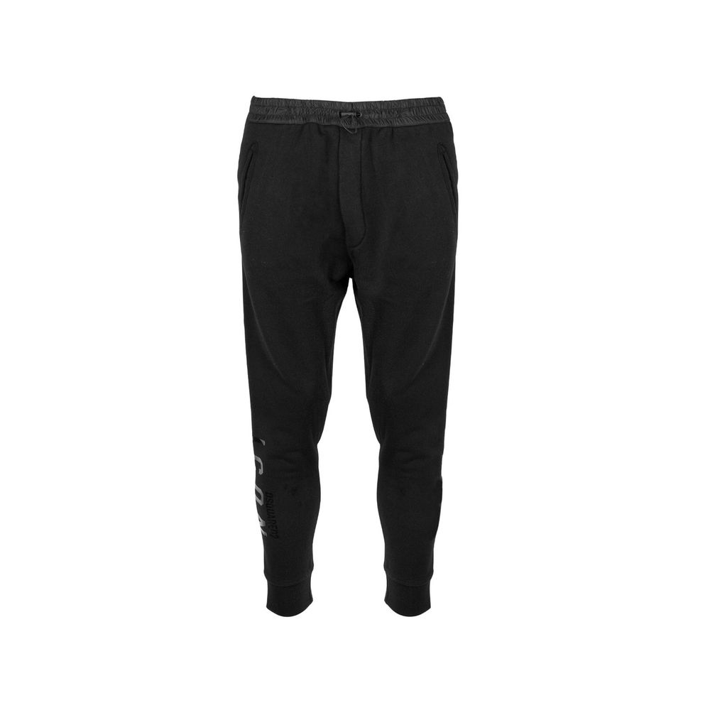 

Спортивные брюки из хлопка с логотипом Dsquared2, черный