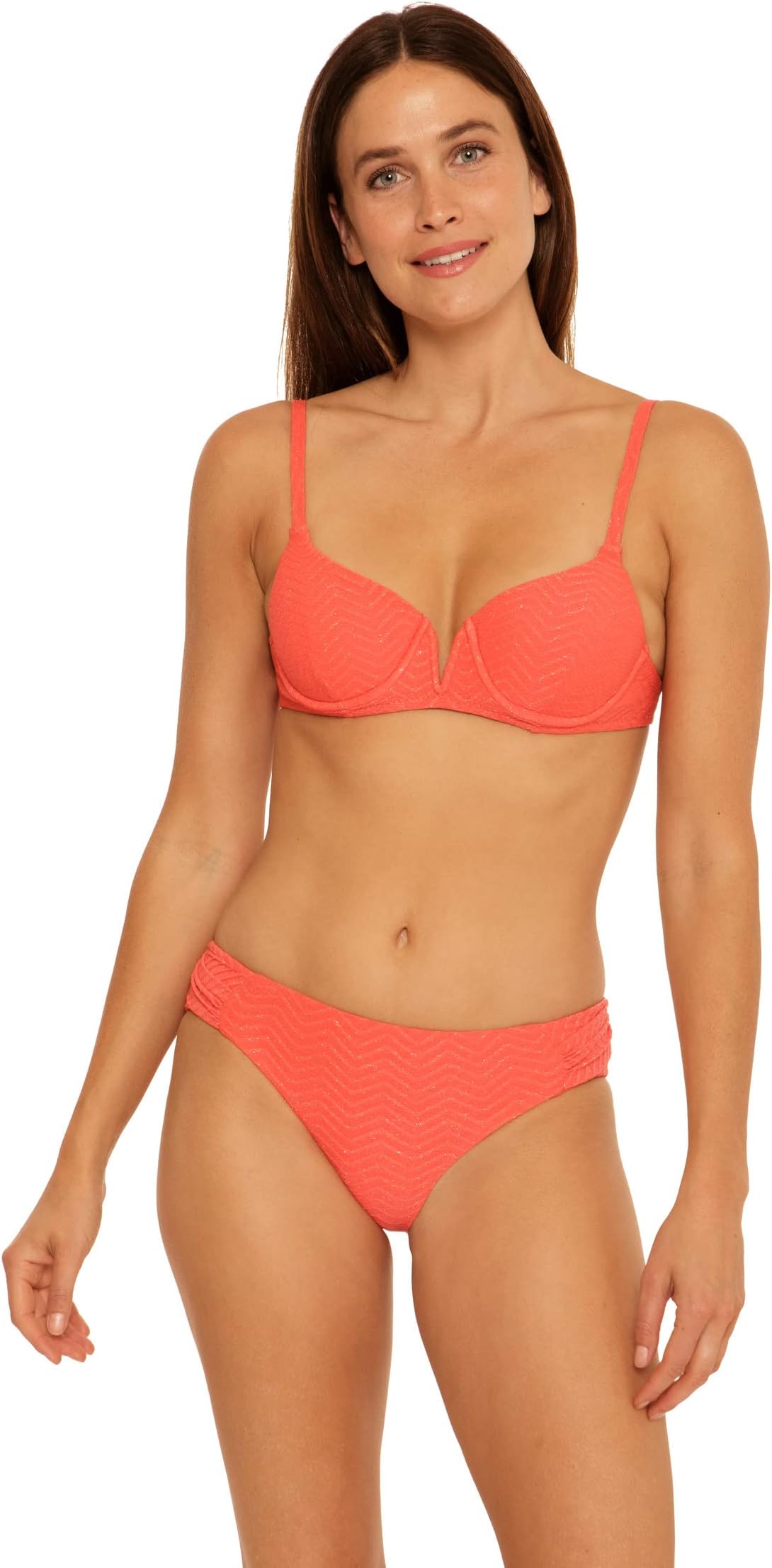 

Купальный топ Trina Turk Empire V Underwire Top, цвет Papaya