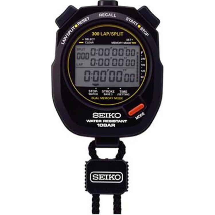 

Секундомер с кварцевым механизмом, унисекс Seiko, черный dial