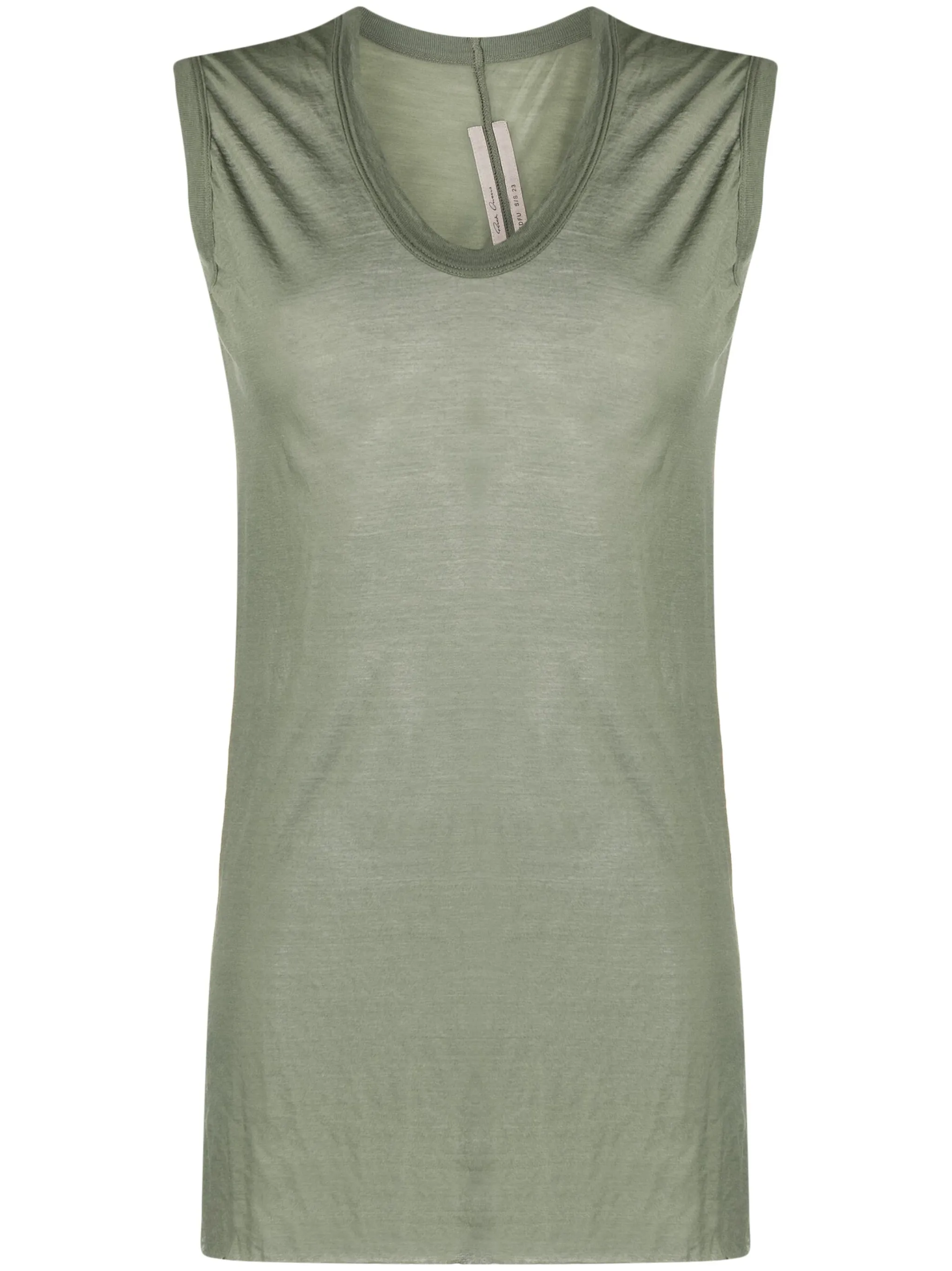 

Топ с V-образным вырезом Rick Owens, зеленый