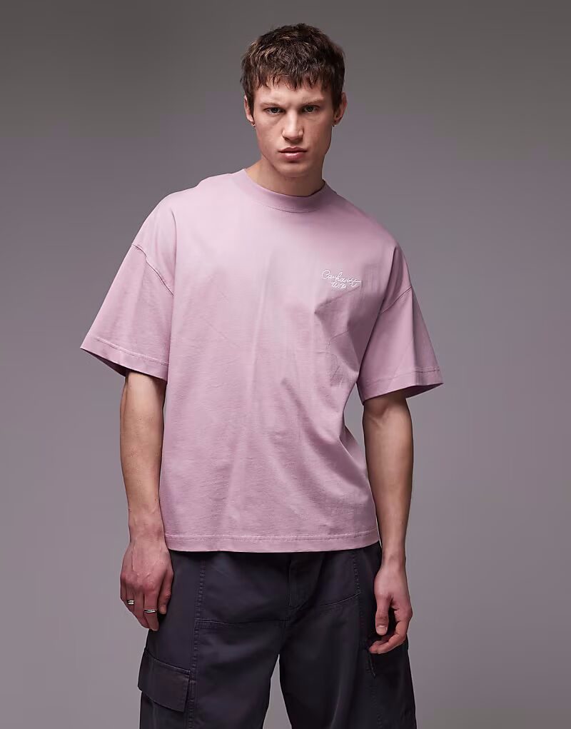 

Carhartt WIP - Розовая футболка с фирменной надписью