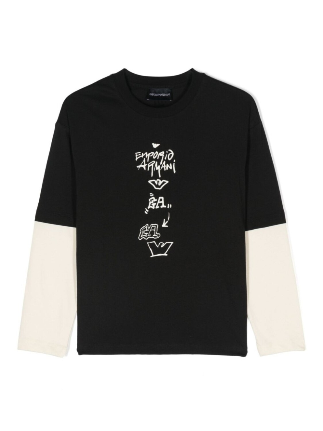

Emporio Armani Kids футболка с логотипом, черный