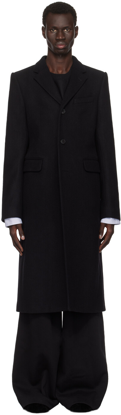 

Шерстяное пальто Dries Van Noten, черный