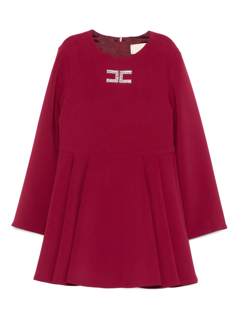 

Расклешенное платье с логотипом Elisabetta Franchi La Mia Bambina, красный