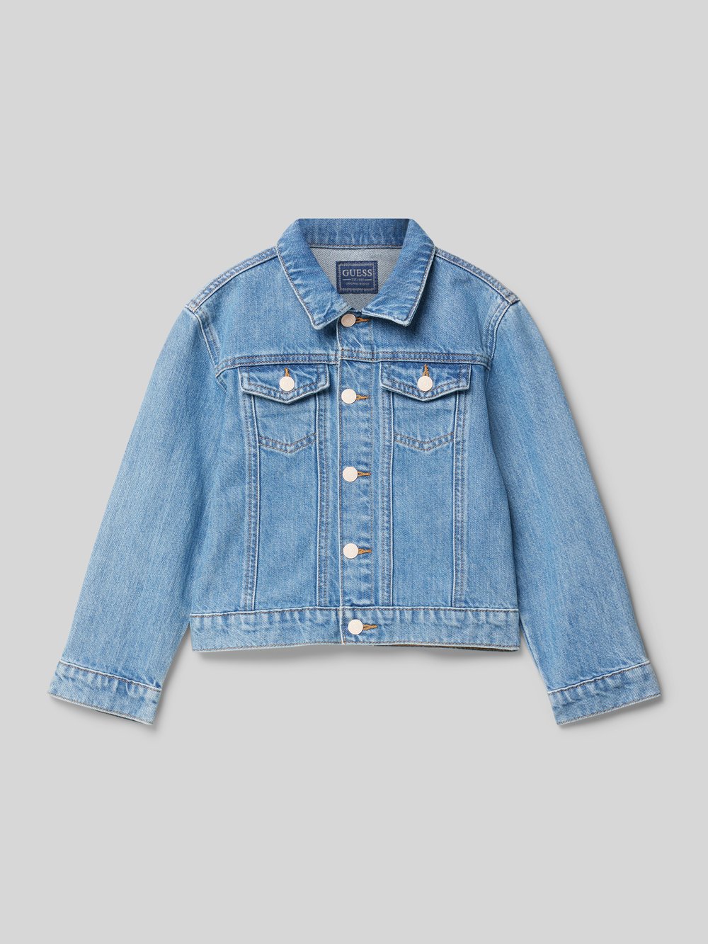 

Джинсовая куртка из чистого хлопка Guess, синий