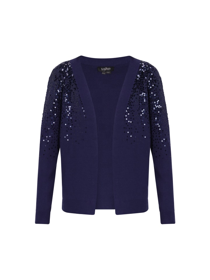 

Usha BLACK LABEL Женский кардиган темно-синего цвета