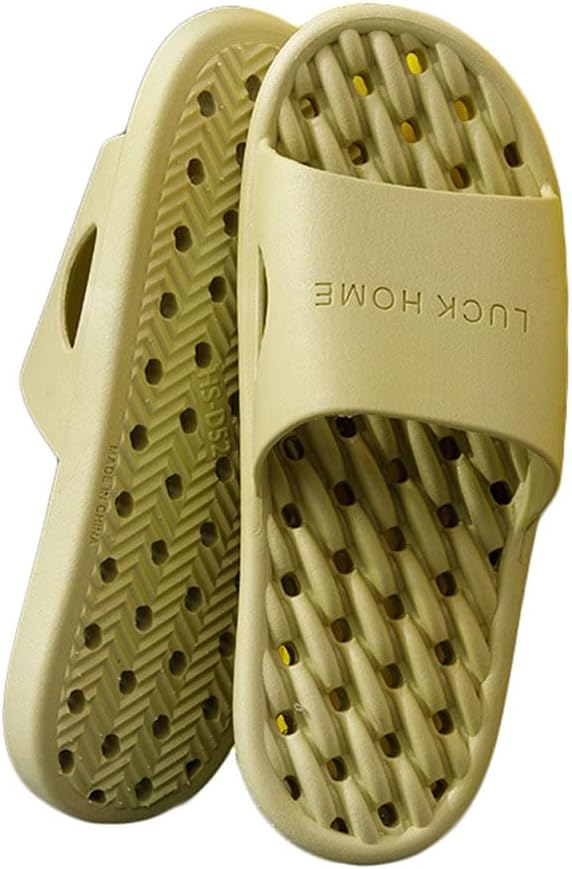 

Женские и мужские шлепанцы JadeRich с душа, нескользящие, быстросохнущие, для ванной, бассейна, пляжа и спа с отверстиями для стока, зеленый