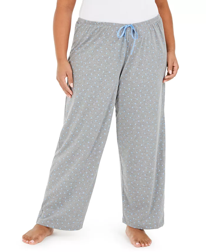 

Женские пижамные брюки Sleepwell с принтом, plus size, из трикотажа с технологией терморегуляции Hue, серый