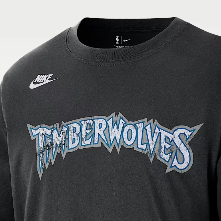 Футболка с длинным рукавом Nike Minnesota Timberwolves Black — фото 4