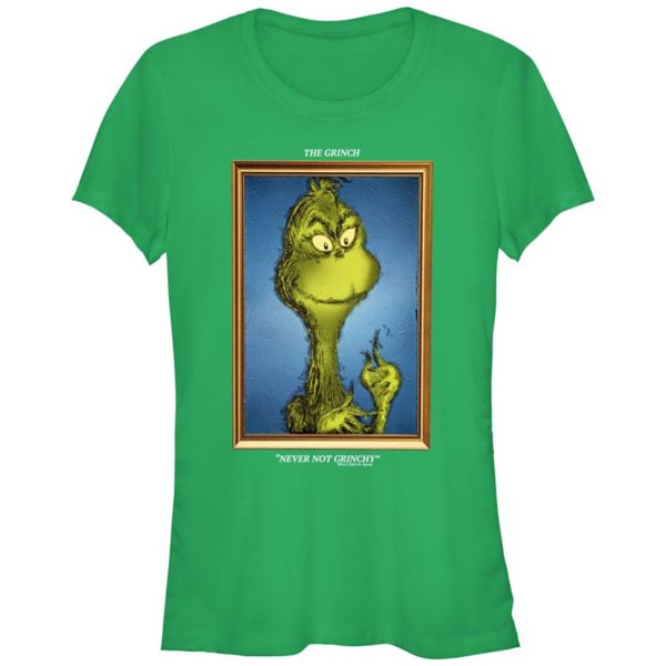 

Детская футболка с принтом Dr Seuss "Никогда не сдавайся" Grinch, цвет kelly