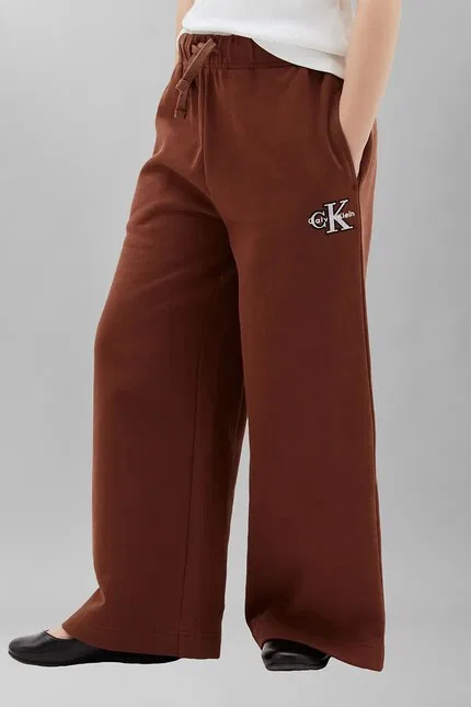 Джоггеры детские Calvin Klein Jeans, коричневый
