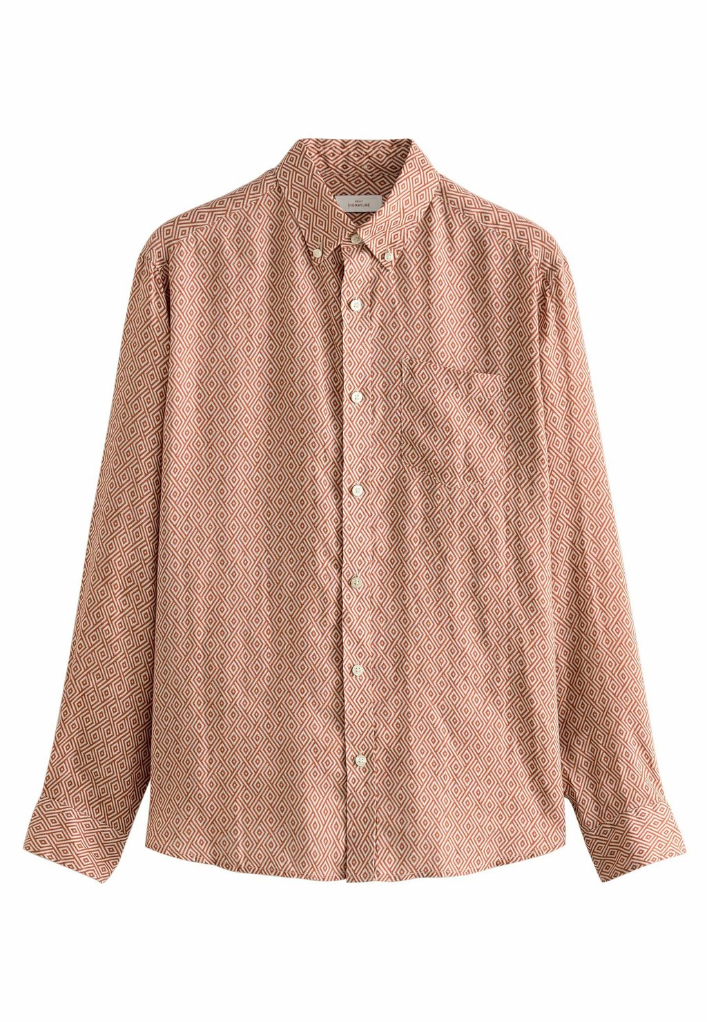 

Рубашка REGULAR FIT-SIGNATURE PRINTED LONG SLEEVE Next, Rust Brown