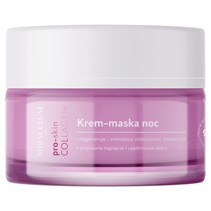 

Miraculum Collagen Pro-Skin Cream Mask Ночной крем-маска для лица против морщин Дневной уход Повышает эластичность кожи для всех типов кожи Идея подарка 50 мл Miraculum 1924