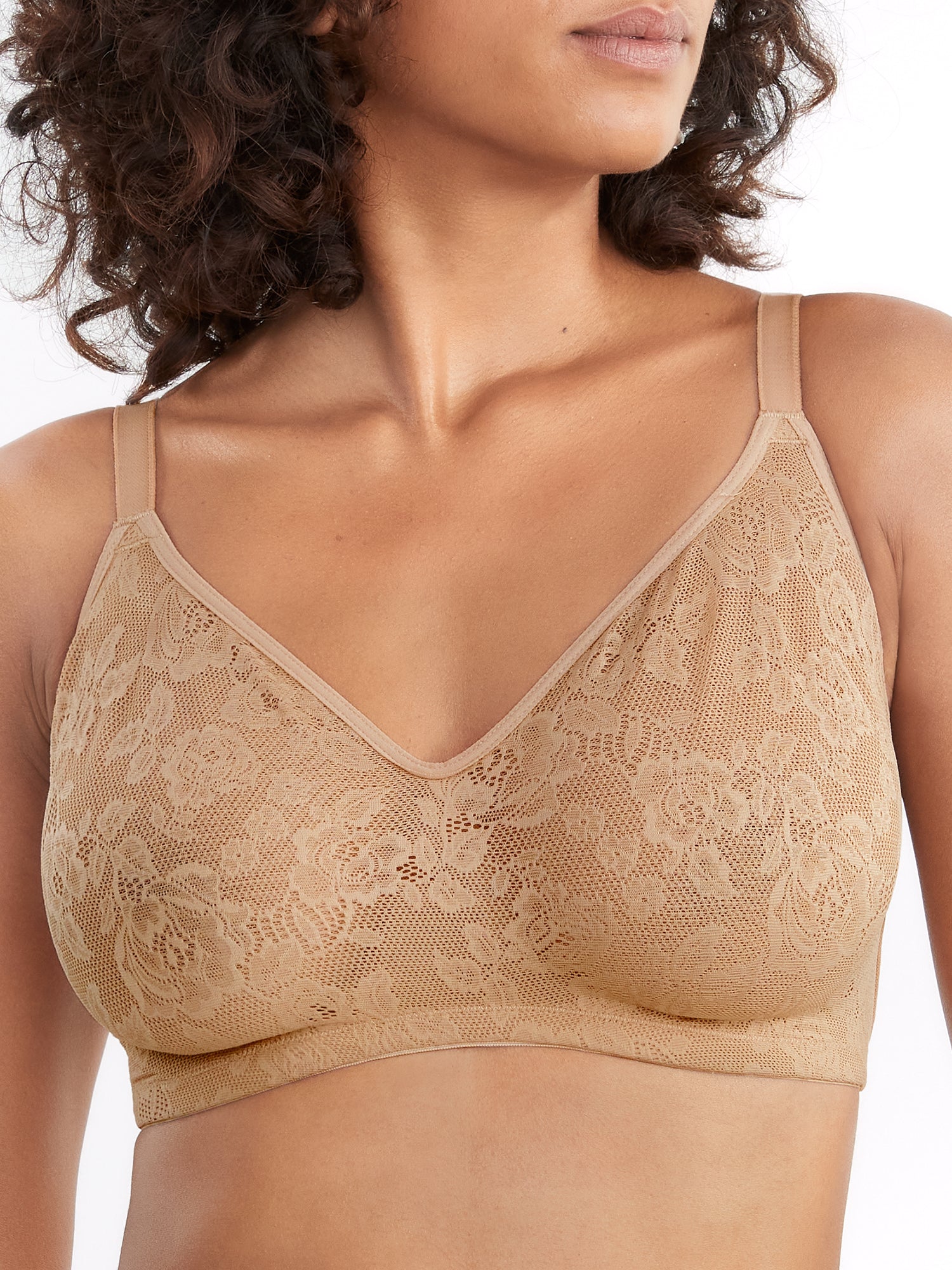 

TC Fine Intimates Женский бесшовный кружевной бюстгальтер в форме U, цвет natural
