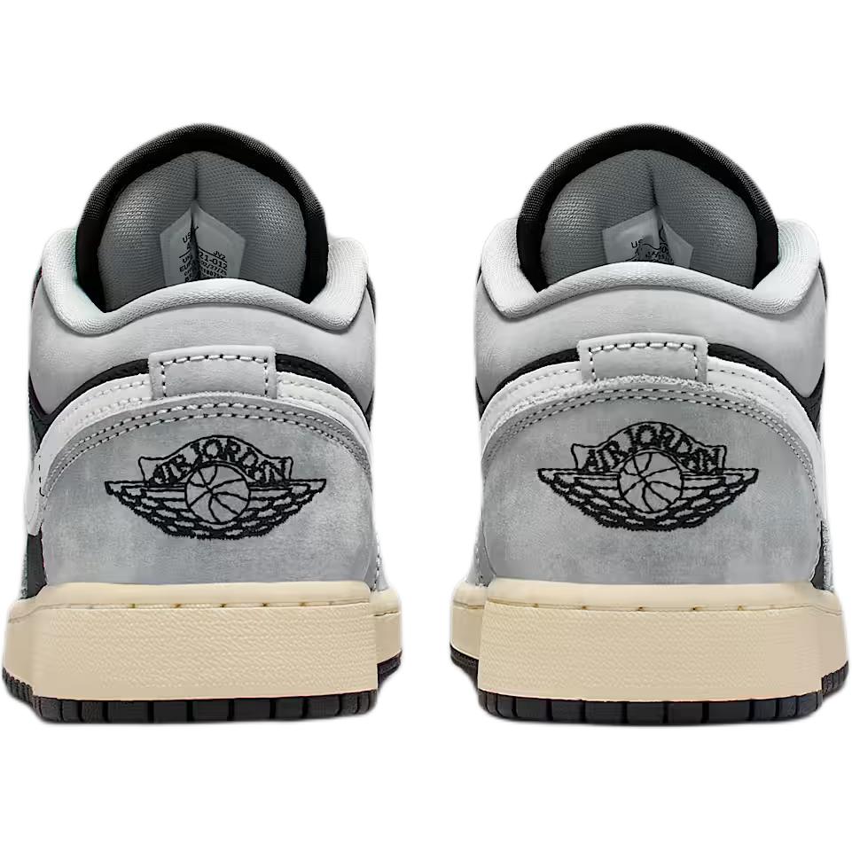 Jordan Air 1 Low top детские скейтбординговые кроссовки черно-серые унисекс — фото 4