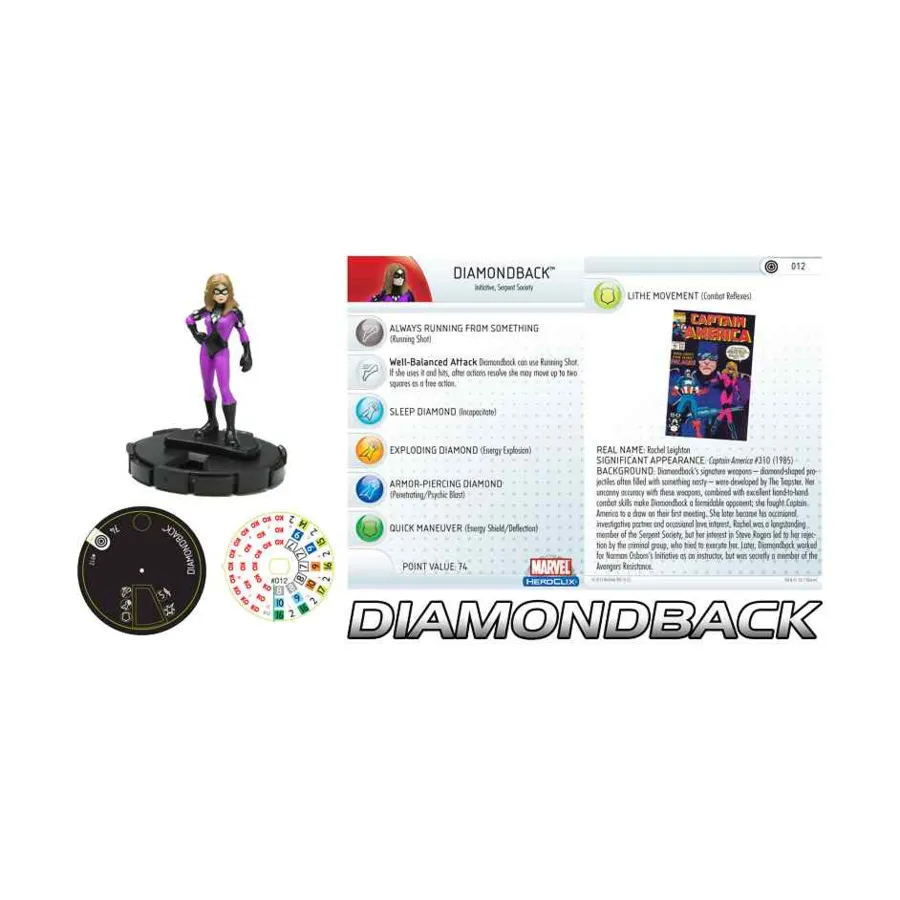 

Даймондбэк, Marvel HeroClix - Captain America - Singles
