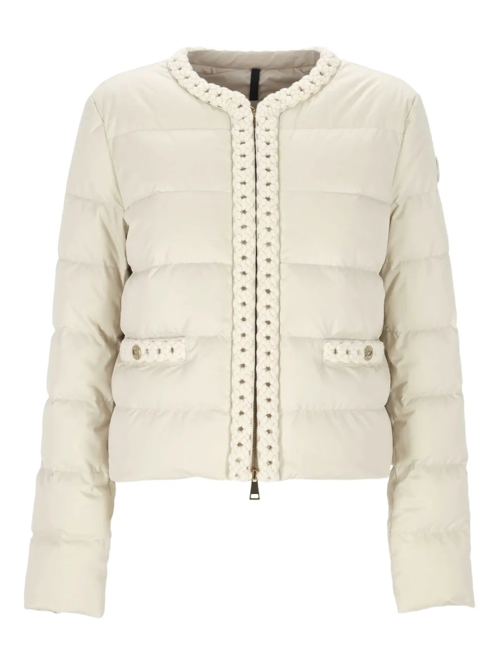 

Стеганая куртка с плетеной отделкой MONCLER, нейтральный