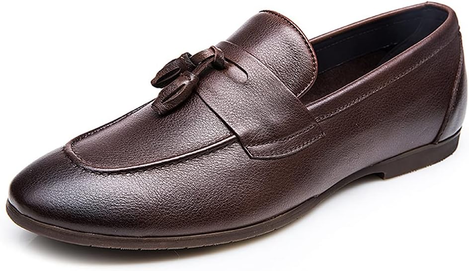 

Мужские лоферы с кисточками, кожаная обувь для умного повседневного стиля и вождения, офисная деловая кожаная обувь, коричневые, размер 43/UK 8.5/US 9 Jlfzc