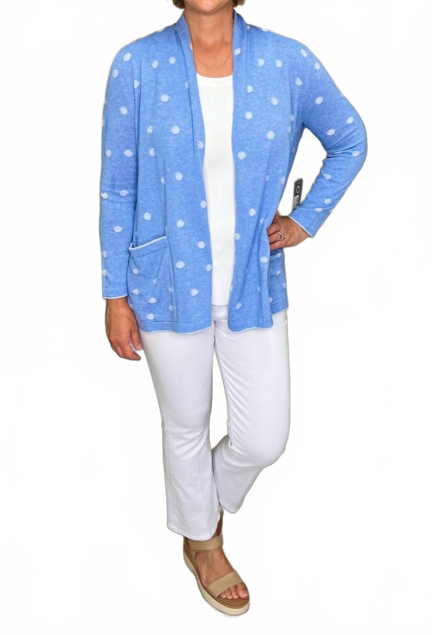 

Двусторонний кардиган в горошек, васильковый цвет Habitat, corn flower