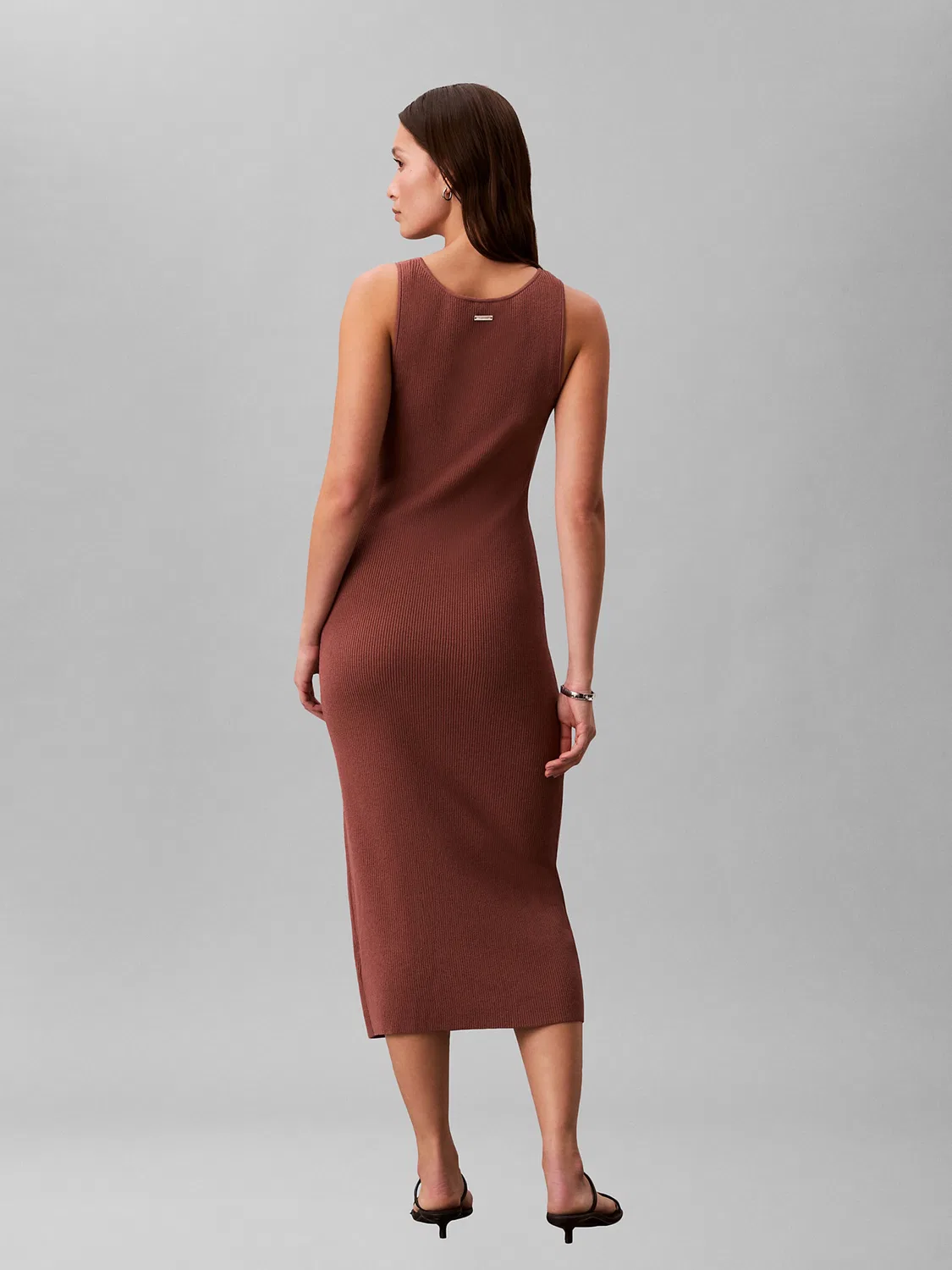 Платье Calvin Klein темно-коричневого цвета — фото 3
