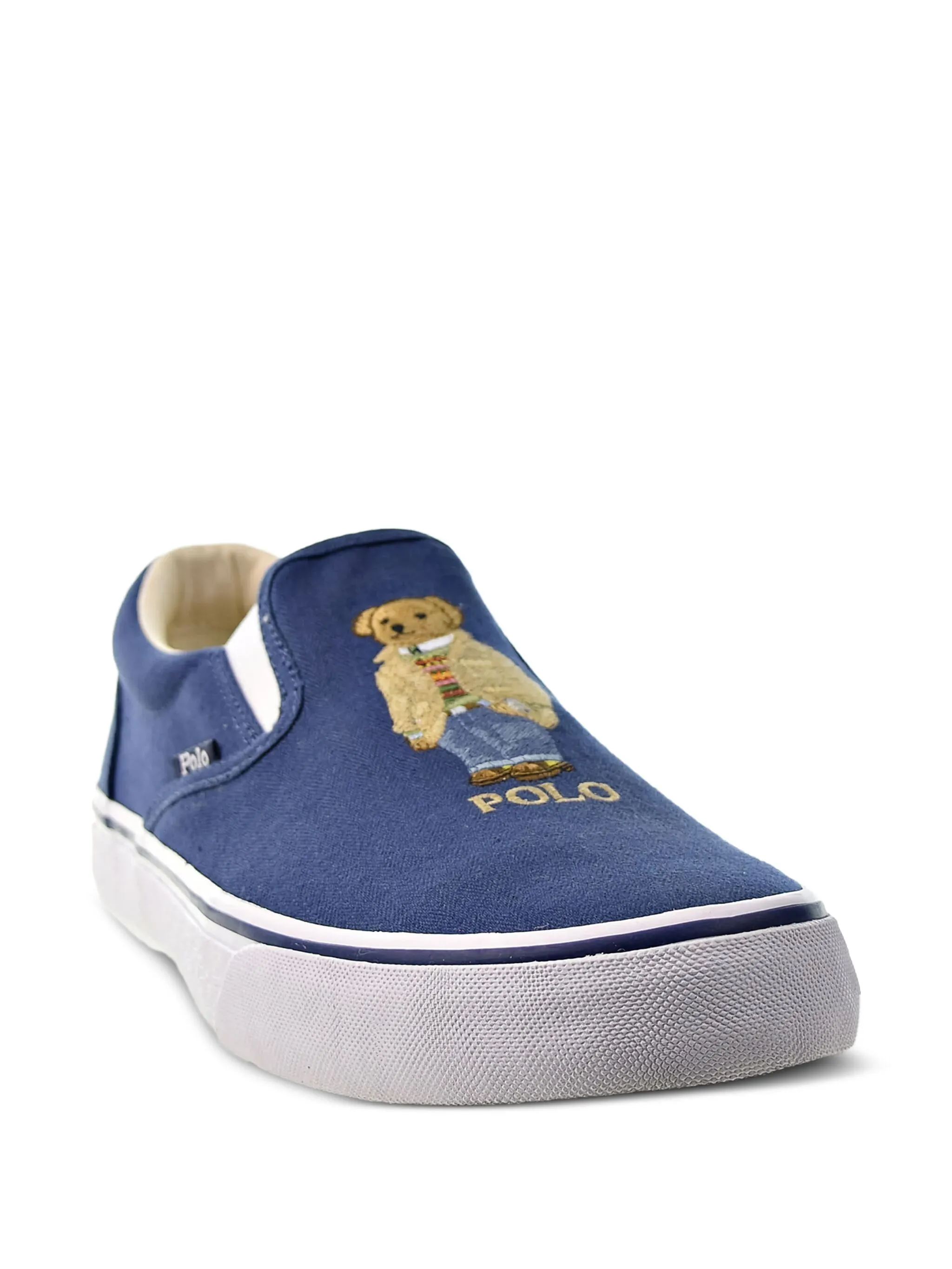 Слипоны с вышивкой Polo Ralph Lauren, синий — фото 2