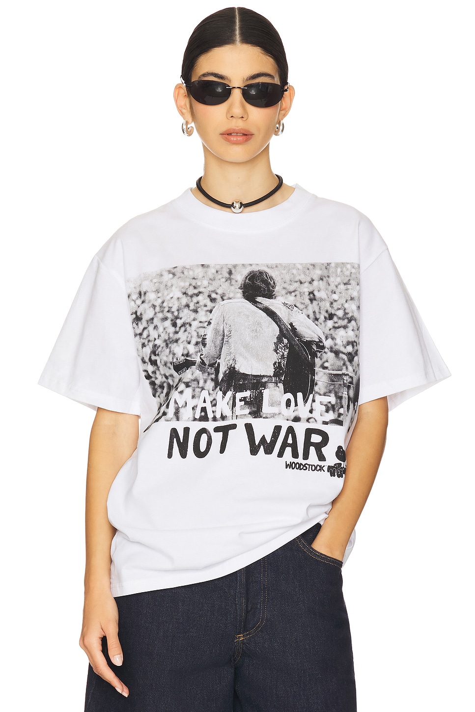 

Футболка Woodstock "Make love not war" Philcos, white