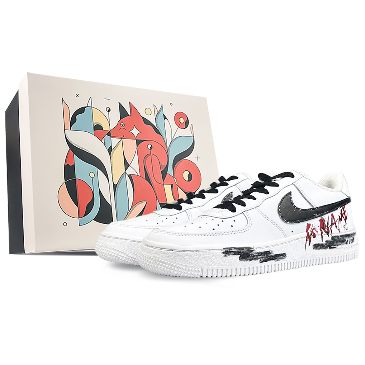 

Кроссовки Nike Air Force 1 Skateboarding Shoes Women's Low-top Black/white, белый