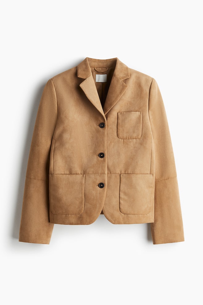 

Однобортный блейзер H&M, бежевый