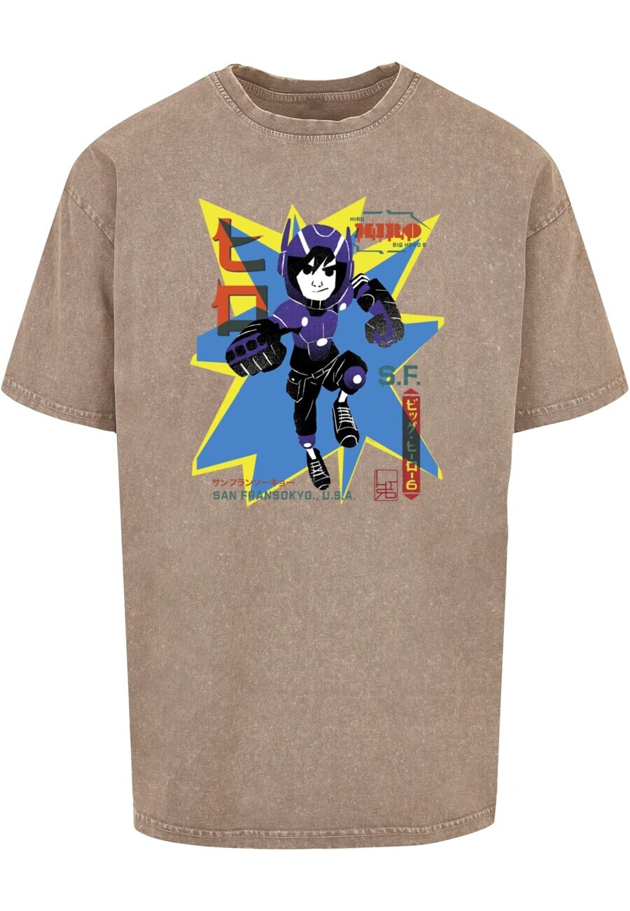 

Классическая футболка ABSOLUTE CULT Shirt Big Hero 6 - Hiro Manga, цвет mottled brown
