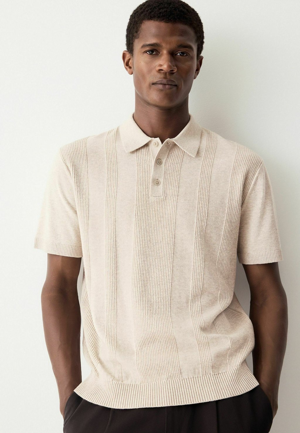 

Поло REGULAR FIT SHORT SLEEVE Next, бежевый