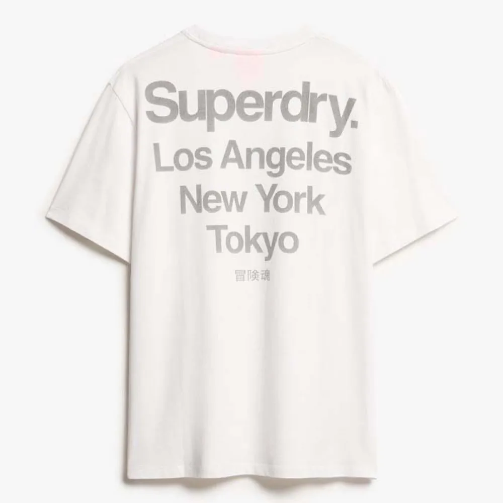 Футболка с коротким рукавом Superdry Core Logo City, белый — фото 4